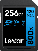 Lexar Professional 800x SDXC UHS-I C10 V10 U1 R120/45MB 256GB