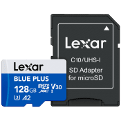 Lexar Blue Plus microSDXC Class 10 UHS-I U3 V30 A2 128GB