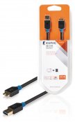 König USB 3.0-Kabel A-hane - Micro B-hane 2.00 m Antracit