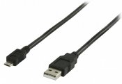 Valueline USB 2.0, USB A hane - USB Micro B hane 2 m