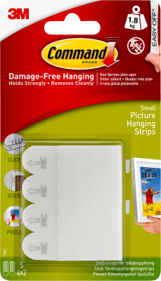 3M Command Tavelupphängning Vit Small