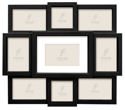 Focus Collage 9 Bilder svart