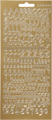 Focus Stickers Letters Guld Design 1