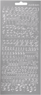 Focus Stickers Letters Silver Design 1