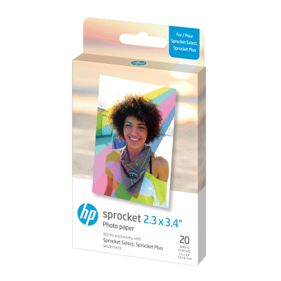 HP Zink Paper Sprocket Select 20 Pack 2.3x3.4