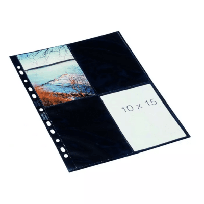 Bantex Fotofickor 10x15 cm Svart 10 st Stående