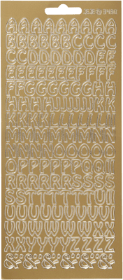 Focus Stickers Letters Guld Design 2