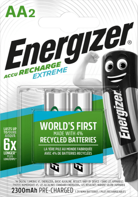 Energizer Recharge Extreme Eco AA 2300mAh 2-Pack