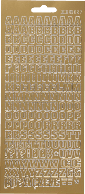 Focus Stickers Letters Guld Design 3