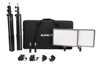 Nanlite LumiPad 25 Belysningspaket med 2xLED, Stativ & Väska