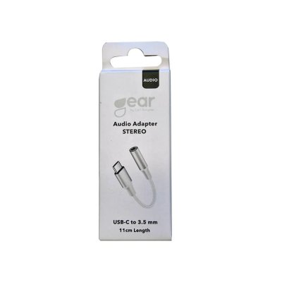 GEAR
Adapter Audio USB-C till 3,5 mm Stereo Vit