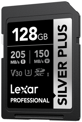 Lexar SDXC Professional SILVER Plus 1066x UHS-I/U3/A2/4K R205/W150 (V30) 128GB