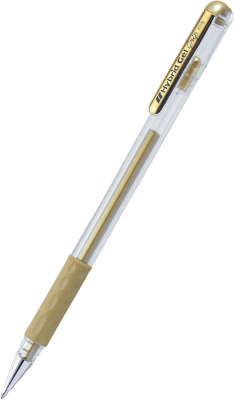 Pentel K118-X Hybrid Gel Grip Roller 0,8mm Guld