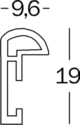 Walther Galeria Svart 60x80