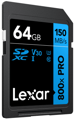 Lexar SDXC 800x Pro UHS-I, C10 (V30) U3, R150, 64GB