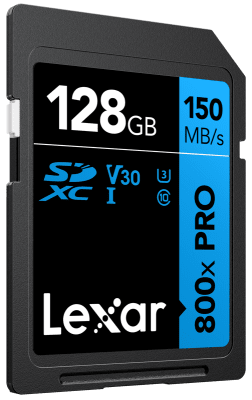 Lexar SDXC 800x Pro UHS-I, C10 (V30) U3, R150/W45, 128GB