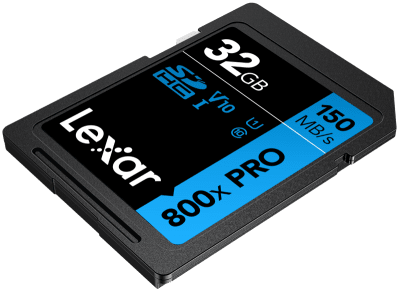 Lexar SDHC 800x Pro UHS-I, C10 (V10) U1, R150, 32GB
