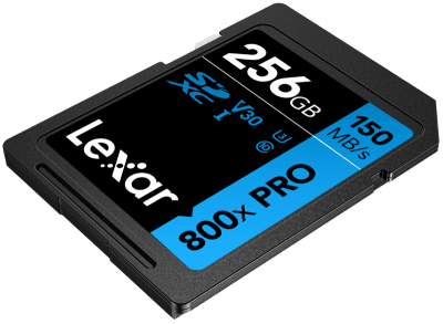 Lexar SDXC 800x Pro UHS-I, C10 (V30) U3, R150/W45, 256GB