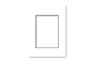 Galleri1 Passepartout Vit (Svart kärna) 30x30 (19x19)