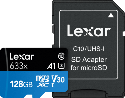 Lexar microSDXC 128GB Class 10 UHS-I U1 633x + adapter