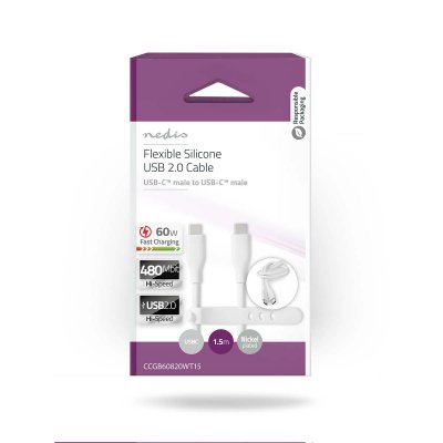 Nedis USB-C till USB-C Vit 1.5m