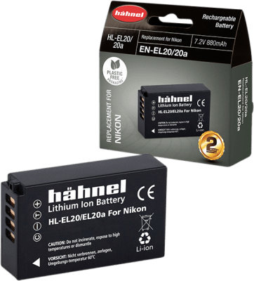 Hähnel DK Batteri Nikon HL-EL20/HL-EL20a motsvarar Nikon EN-EL20/EN-EL20a