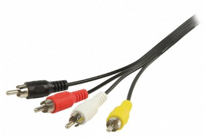 Valueline RCA AV-kabel 4 x RCA-hane - 4 x RCA-hane 2 m svart